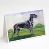 Caroline's Treasures 7245GCA7P Great Dane Greeting Cards and Envelopes Pack