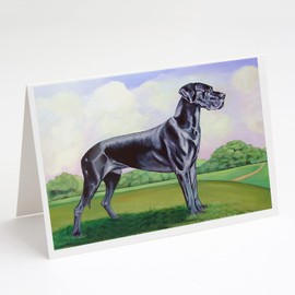 Caroline's Treasures 7245GCA7P Great Dane Greeting Cards and Envelopes Pack of 8 Blank Cards with Envelopes Whimsical A7 Size 5x7 Blank Note Cards