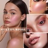 Cream Blush Stick with Brush,Waterproof Multi Cream Blush Stick Makeup,Lightweight,Long-lasting,Easy