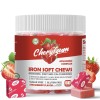 Cherylgum Iron Soft Supplemental Chews With Vitamin C, Strawberry Flavor
