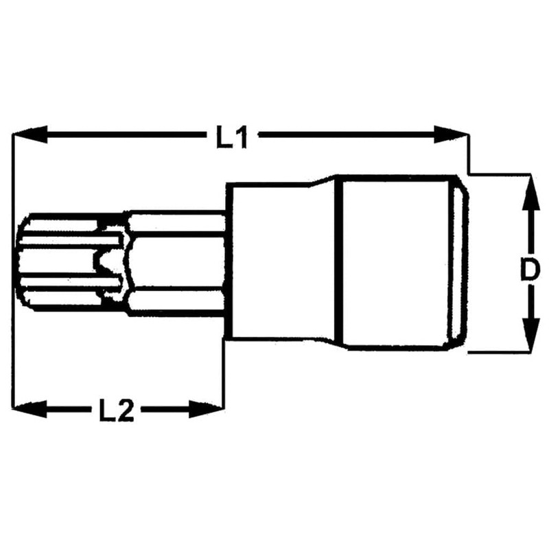 Teng Tools TX70 1/2 Inch Drive Metric Torx TX 3.9