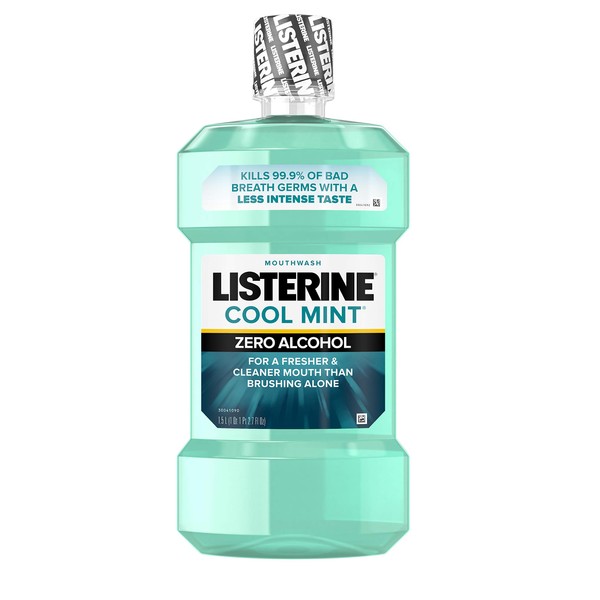 Listerine Zero Mouthwash, Clean Mint, 50.7-Ounce (1.5 L)
