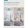 LEDIARY Low Profile Ceiling Fans with Lights, Flush Mount Modern