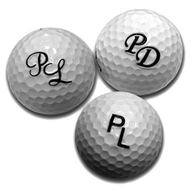 Golfball mit Gravur Initialen für Golfspieler/in Lasergravur Dein Text personalisiert, Golfsport Wunschtext personlisieren, 3 Golfbälle (3 Stück Wilson 6,98/Stk)