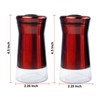 Pepper & Salt Shakers Stainless Steel Cover Glass Bottom With