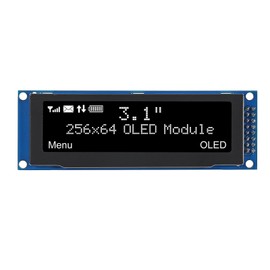 DWEII 2PCS 3.12 inch OLED Display 256x64 OLED LCD Display SSD1322 Module 16pin for Arduino (White)