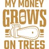 CafePress My Money Grows On Trees Tree Reusable Collapsible Grocery