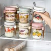 4 Pack Overnight Oats Containers with Lids and Spoons, 16