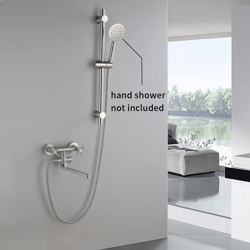BANGPU 24 Inch Shower Slide Bar, Adjustable Shower Bar For