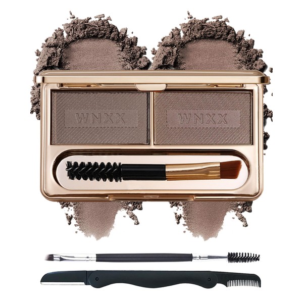 Eyebrow Powder Kit,2 Colors Dark Brown/Dark Coffee Eye Brow Powder