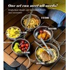Boundless Voyage Titanium Bowls Dishes Set with Folding Handle Lightweight