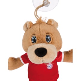 NICI Berni 49072 Cuddly Toy FC Bayern Bear 20 cm Brown Dangling with Jersey and Teat from Sustainable Production with Suction Cup