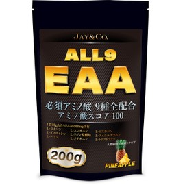 JAY&CO. アミノ酸スコア100 ALL9 EAA 必須アミノ酸 9種を全配合 (パイナップル, 200g)