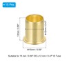 PATIKIL Brass Compression Insert, 15 Pcs 15mm OD x 12mm