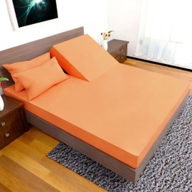 Royal Bliss 1900 Top Split Flex Head King Size Sheet Set - Egyptian Quality Ultra-Soft Bed Sheets | Double Brushed | Deep Pockets- Easy Fit - 4 Piece Set- Fade Resistant(Peach)