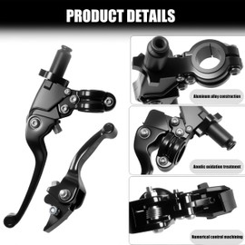 JXPANG 7/8inch 22mm Universal Motorcycle Clutch Brake Lever Folding Levers for 50/110/125/140/150cc Dirt Pit Bike SSR RFZ 125 DBX18/19 Xpro Coolster Thumpstar Baja Apollo (Black)