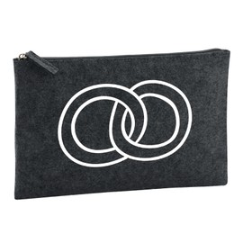 Huuraa Toiletry Bag Rings Wedding Rings Gift 1 Litre Charcoal Felt Rings Gift Idea