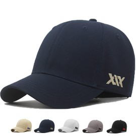 MUNULA Gorra de béisbol de gran tamaño XXL, sombreros de cabeza grande para hombres, sombreros grandes bordados para papá, sombrero ajustable de 23.6 a 26 pulgadas, Azul marino, 2G-3G