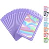 Funfery 100 Pcs Resealable Bags Clear Holographic Bags,Smell Proof Packaging