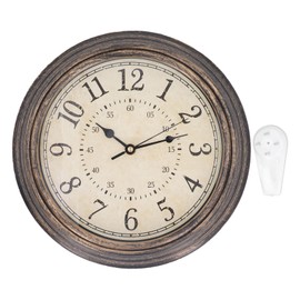 Vintage Wall Clock Silent Quartz Movement Round Decorative Retro Hanging Clock for Living Room Bedroom 12 Inch Bronze