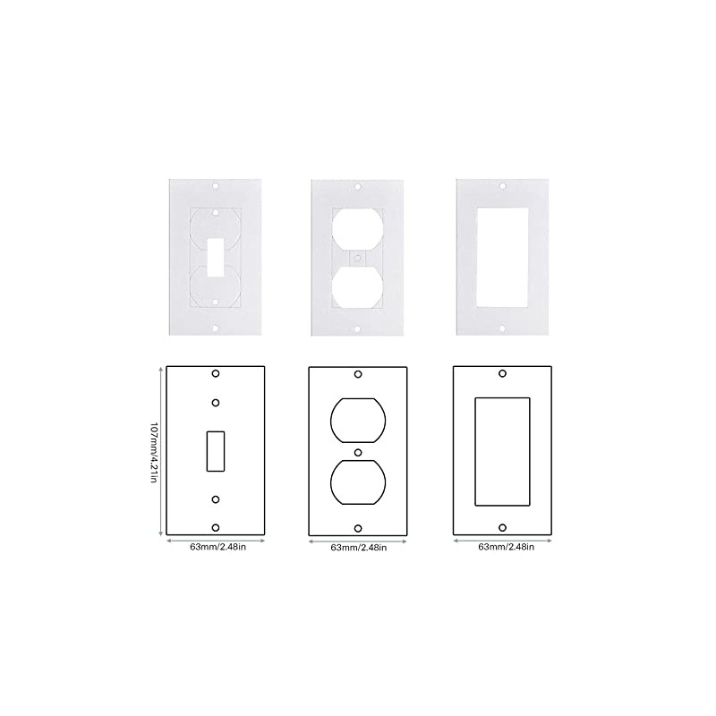105Pcs Wall Plate Insulation Gasket Wall Gasket, Outlet Insulation Pads