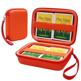 XANAD Playing Cards Case for UNO/Phase 10/ Skip Bo/Five Crowns/Skyjo/PM TCG Trading Cards Game, Orang Case Only