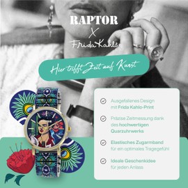 Raptor Damenarmbanduhr FRIDA KAHLO Edition mit Zugband