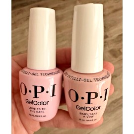 OPI GelColor Intelli 0.5oz - T69 - LOVE IS IN THE BARE + SH1 - BABY, TAKE A VOW