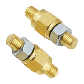BELOMI 2 Pack Car Side Post Battery Terminal Brass Stud, Automobile Charging Solid Brass Extender Long Stud, 3/8"-16 GM Universal Car Thread Side Standard Battery Side Post Bolt