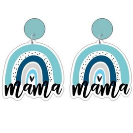 Colorful Mother's Day MAMA MOM Letter Dangle Earrings Dainty MAMA Resin Acrylic Earrings for Women Jewelry(E)