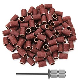 DANNARY 100 Pcs Nail Drill Bits Sanding Bands for Nail Drill - 120 Coarse Grit Nail File Sanding Bands for Acrylic Nails