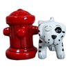 Peeing Dalmatian With Fire Hydrant Ceramic Salt Pepper Shaker Magnetic