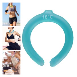 Neck Cooling Wrap, Neck Cooling Hose, Reusable Ice Neck Cooler, Portable Cooling Neck Wrap for Summer Heat, Hands-Free Cooling Pack (Blue)