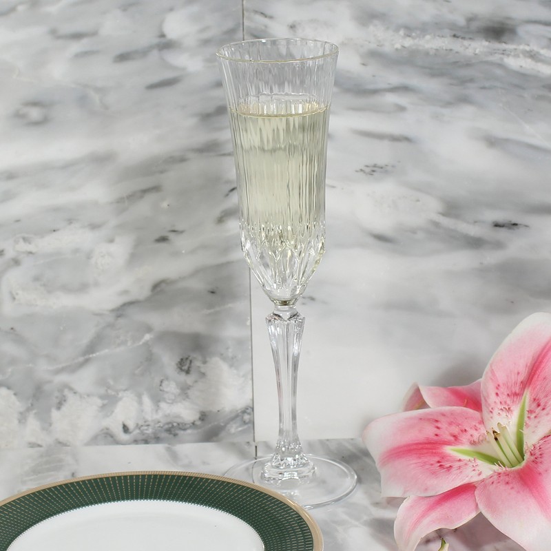 RCR Crystal Adagio Collection Champagne Flutes Glass Set