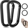 UWDXKCYX Heavy Duty D-Ring Carabiner Clip, 3 inch，Set of 2,