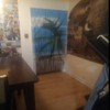 TACHILC Tropical Palm Tree Bamboo Door Beaded Curtain, Hanging Beaded