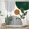 ZJRBJB Mid Century Boho Modern Shower Curtain for Bathroom Abstract