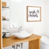Bathroom Signs Decor, Wash Your Hands Wood Decorative, Funny Wall