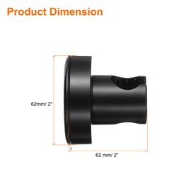 uxcell Shower Head Holder, Suction Cup Shower Head Holder, Handheld Removable Showerhead and Wall Mounted Suction Bracket (Square, Black)