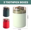 Calkkrer Pack of 3 Pop-Up Automatic Toothpick Distributors, Lightweight Luxury