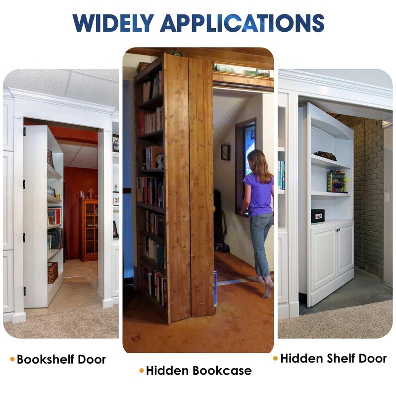 SKMYL Door Pivot Hinges,Invisible Hinge System with Ball Catch Hardware