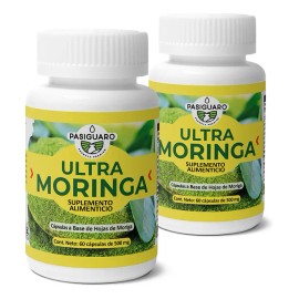 Ultra Moringa 60 Cápsulas De 500 Mg duo Rinde 60 Días Sin Sabor Pasiguaro