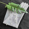 Resweky Langes Hochzeitskleid Bankett Handschuhe Pearl Tüll Handgemachte Abendhandschuhe für