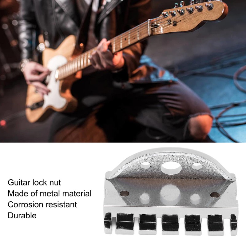 Guitar String Locking Nut Metal Guitars Accessory Corrosion Resistant with