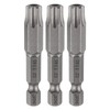 sourcing map 3pcs TT45 Security Torx Head Screwdriver Bit 2"