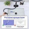 Kablle Bathroom Sink Faucet with Pull Down Sprayer 3 Holes,