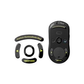 TALONGAMES Curved Edges Ultra Strong Glass Mouse Feet Skates for Logicool G Pro Wireless Gaming Mouse Feet Replacement,Super Smooth Glide Fast and Durable Sole (Black)