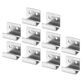 uxcell 10Pcs Mounting Bracket, 40x35mm Stainless Steel Tile Display Wall Hanger, Wall Mounted Hook Fastener Bracket for Mirrors Picture Frames, Silver