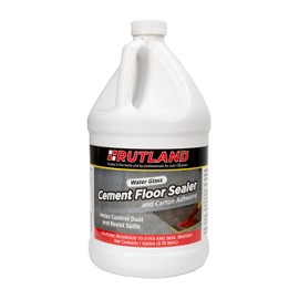 Rutland High Temperature Adhesive, USA-Made 128 Oz Sodium Silicate 40% Solution, 2000F Heat Rated, Water Glass Cement Floor Sealer Against Oils, 1 Gallon