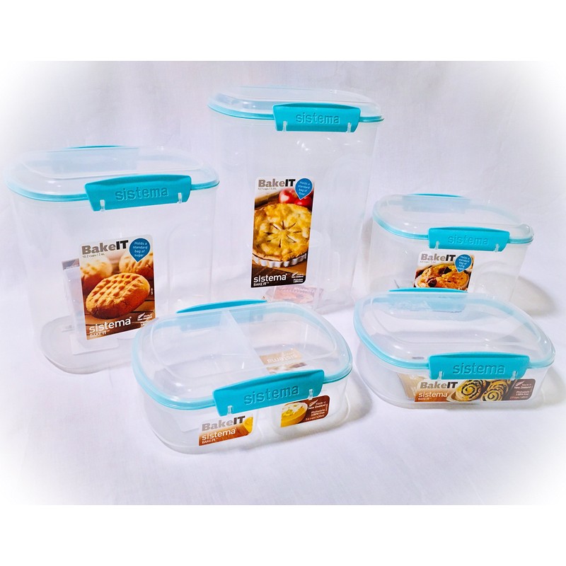 Sistema Bake It Food Storage for Baking Ingredients, Toppings Container,